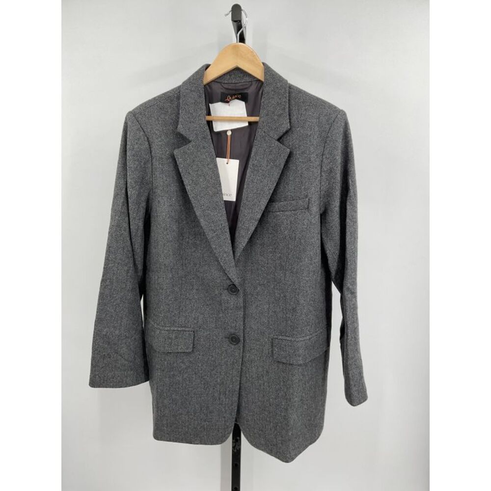 Quince Women's Gray Wool-Blend Blazer